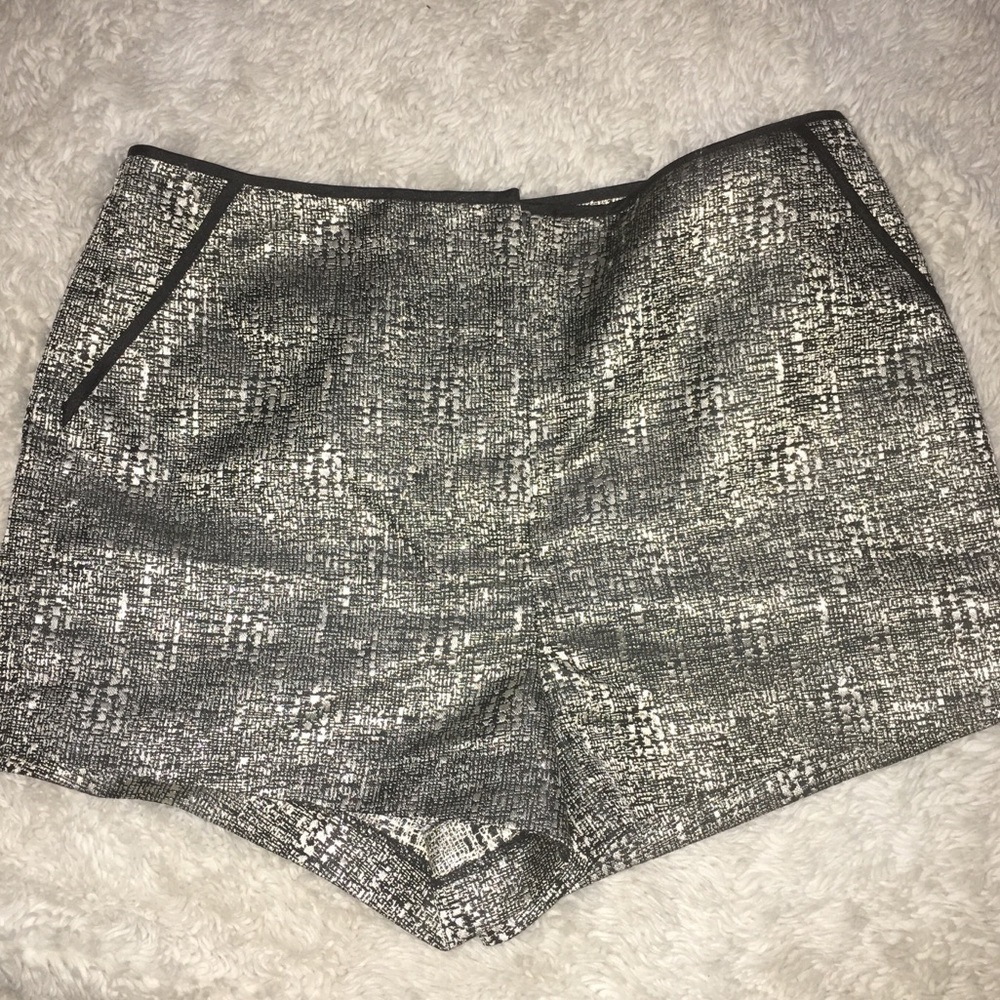 Topshop Gold and Black Shorts‎